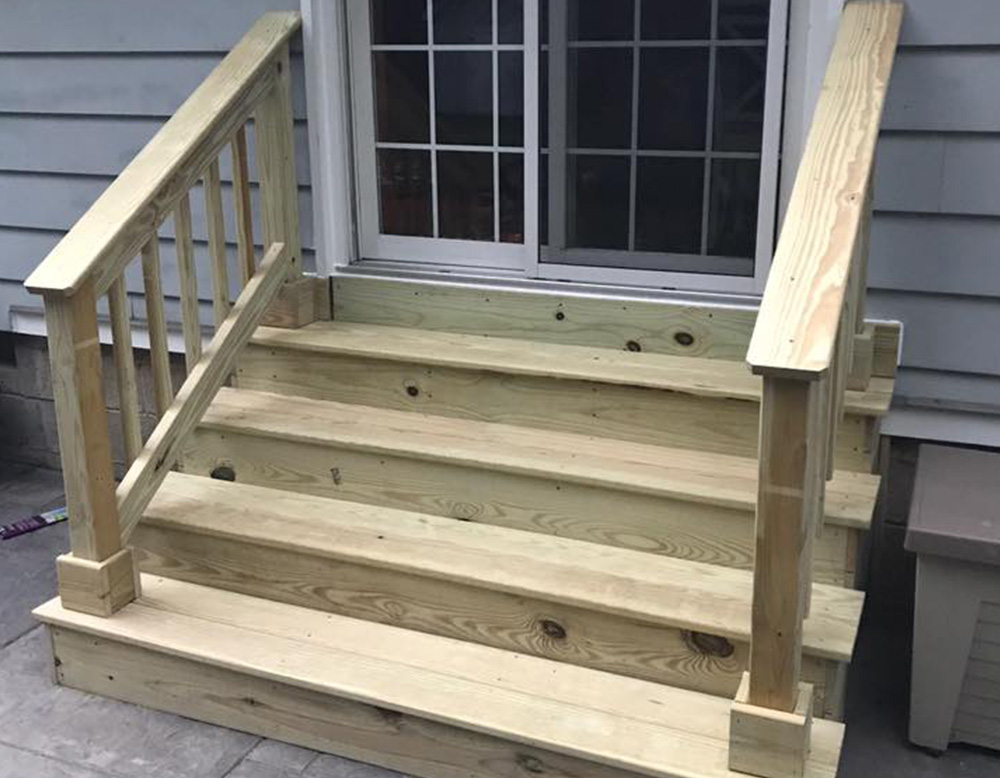 Stairs & Railing to Back Patio Snyder Carpentry and Remodeling